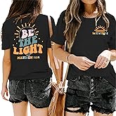 Sulayesh Christian Shirts Women Jesus Faith Tshirt Bible Verse Be The Light Shirt Inspirational Religious Graphic Tees Top