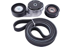 MOTOKU Belt Tensioner and Serpentine Belt Idler Pulley kit for Chrysler 200 3.6 2011-2014, Town and Country 2011-2016, Dodge Avenger 3.6 2011-2014, Grand Caravan 11-20, Journey 3.6 11-19, Ram CV 12-15