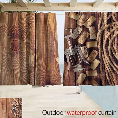 Amazon Com Andytours Window Curtains Winery Wine Corks Rustic