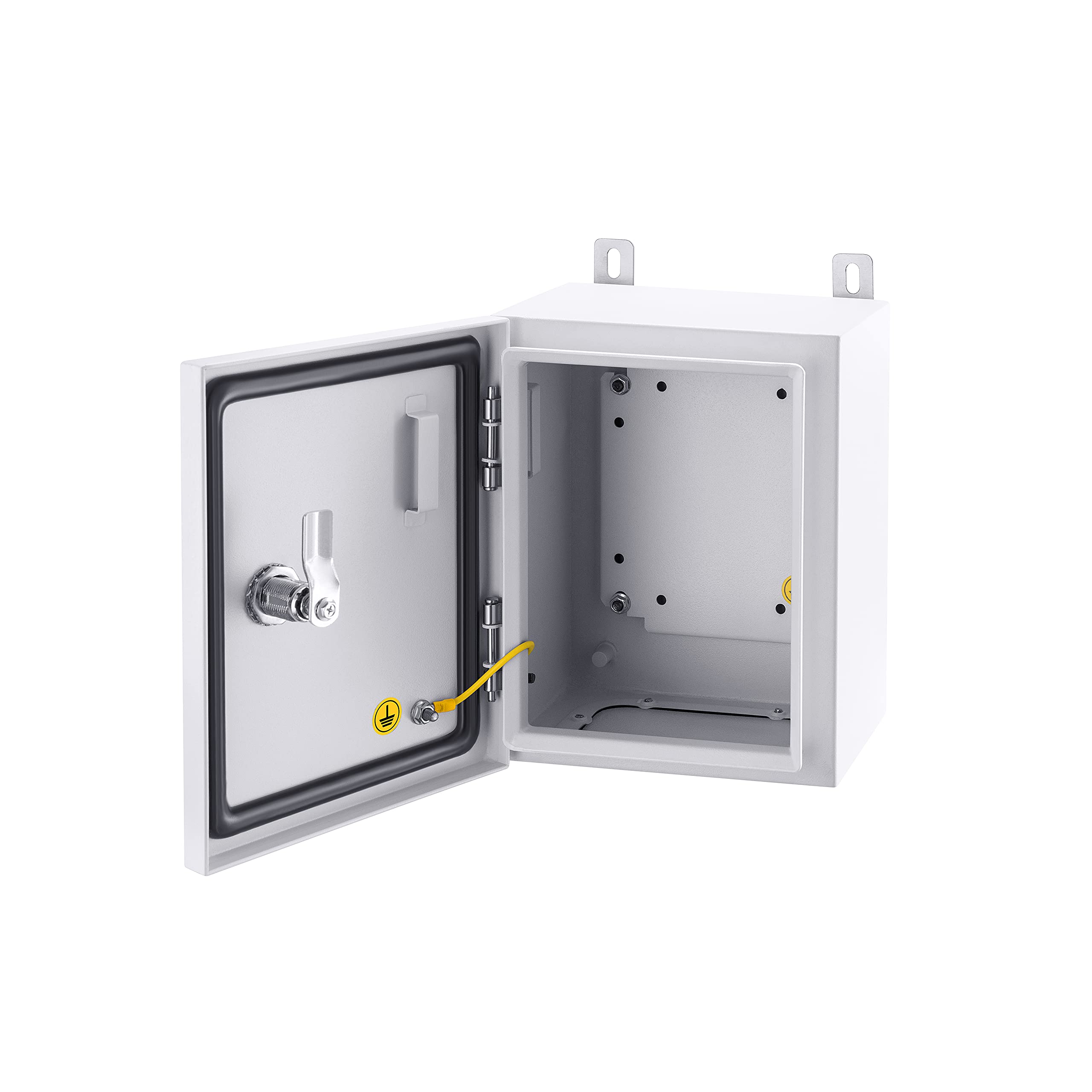 Photo 1 of Ordentlich IP65 Weatherproof Metal Box Wall-Mounted Electronic Equipment Enclosure Box with Mounting Plate and Wall Bracket (10'' x 8'' x 6'')