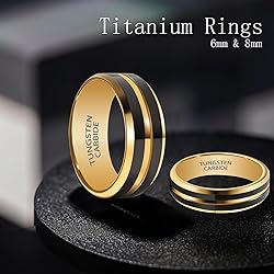 SX.man&sog 8mm rings for Men or Women,Two Tone