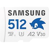 Samsung PRO Plus Sonic The Hedgehog 512GB microSDXC+Adapter, Up to 180MB/s | Full HD &amp; 4K UHD, UHS-I, C10, U3, V30, A2 microSD for Nintendo Switch, Steam Deck, GoPRO, DJI Drone, Tablets (MB-MD512SA/LC1)