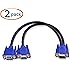 Cable Matters (2-Pack) VGA Monitor Y-Splitter Cable for Screen Duplication - 1 Foot