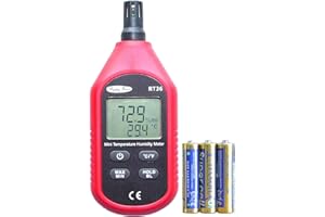 Rocky Mars RT36 Temperature and Humidity Monitor Digital Hygrometer with Battery Low Indicator, LCD Display