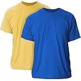 Gildan mens Ultra Cotton Adult Pack fashion t shirts, Gold/Royal, X-Large US