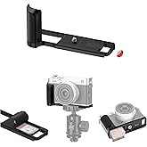 JJC Metal Hand Grip L-Bracket & Shutter Button for Fuji Fujifilm X-E5 XE5 Camera, Silicone Handgrip, Anti-Slip Pads with SD Card Holder, Arca Swiss Quick Release Plate & 1/4"-20 Tripod Hole, Black