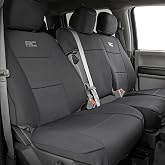 Rough Country Neoprene Front &amp; Rear Seat Covers for Ford F-150, Lightning, F-250 &amp; F-350 (2015-2026) Crew Cab w/Front Bench Seat &amp; Rear 60/40 Split