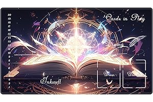 EDGFRTOIO Playmat Compatible with Lorcana TCG Zone Card Game Playing, Game Mats Tabletop Magic Play Mats 24"x14" Commander Deck Gaming Desk Duel Mat Card Gameplay Mats, Magic Knowledge Book