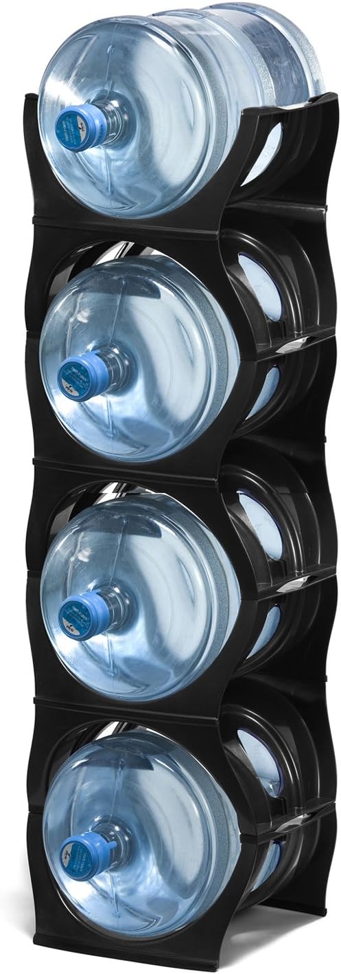 U Water Cooler Bottle Rack (Black, Four Bottle Rack)