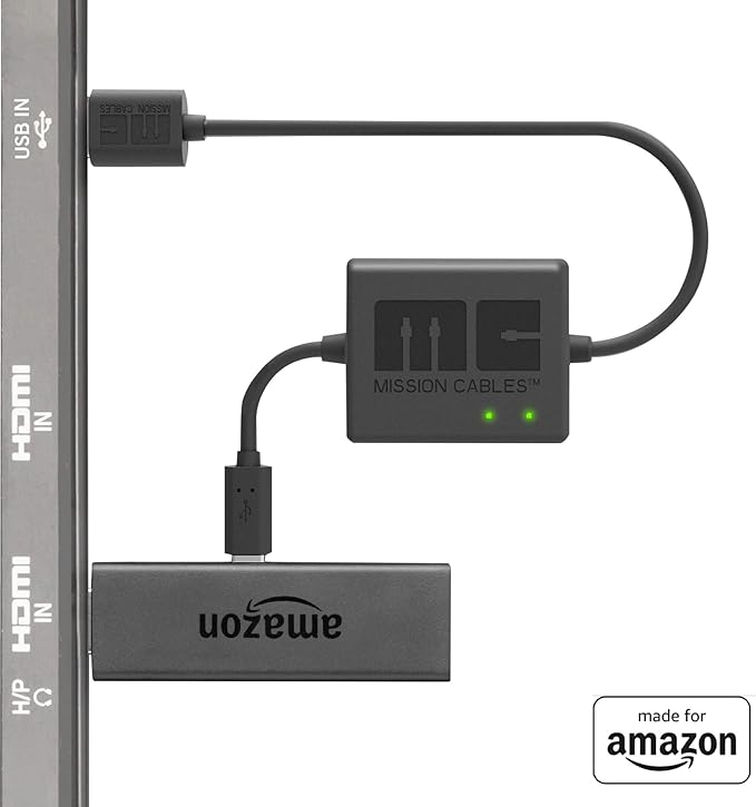 Mission Cables MC9E Cable USB de alimentación para el Amazon Fire TV