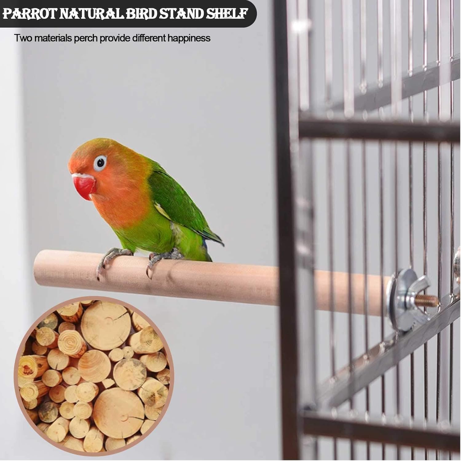 PINVNBY 4Pack Bird Perches Parrot Natural Peach Wood Fork Parakeet Birdcage Paw Climbing Stands Perch Cage Toy Accessories for Conures, Lovebirds, Budgies, Cockatiels and Finches : Pet Supplies