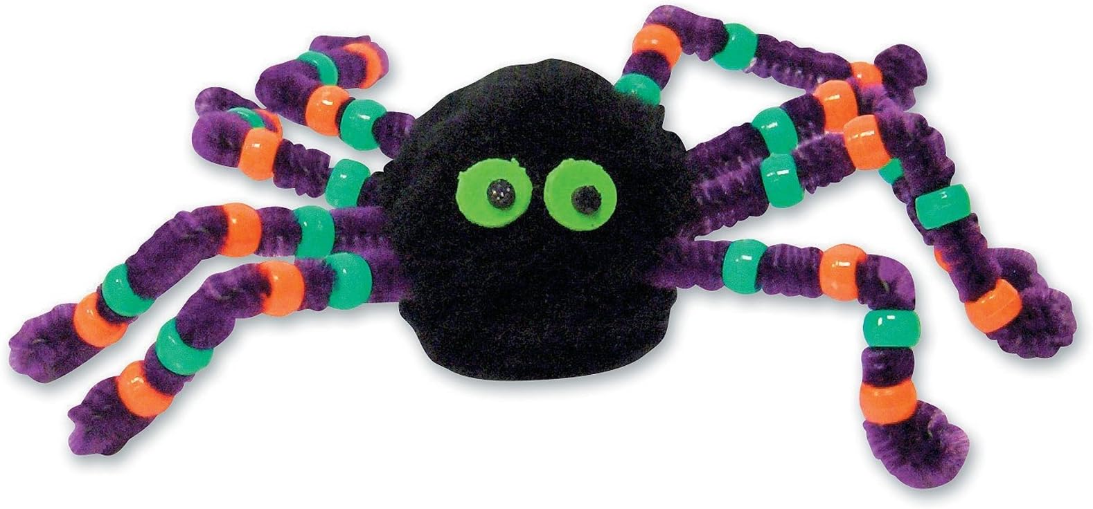 Darice Halloween Beaded Spider Foam Activity (Black/Purple) Party Accessory