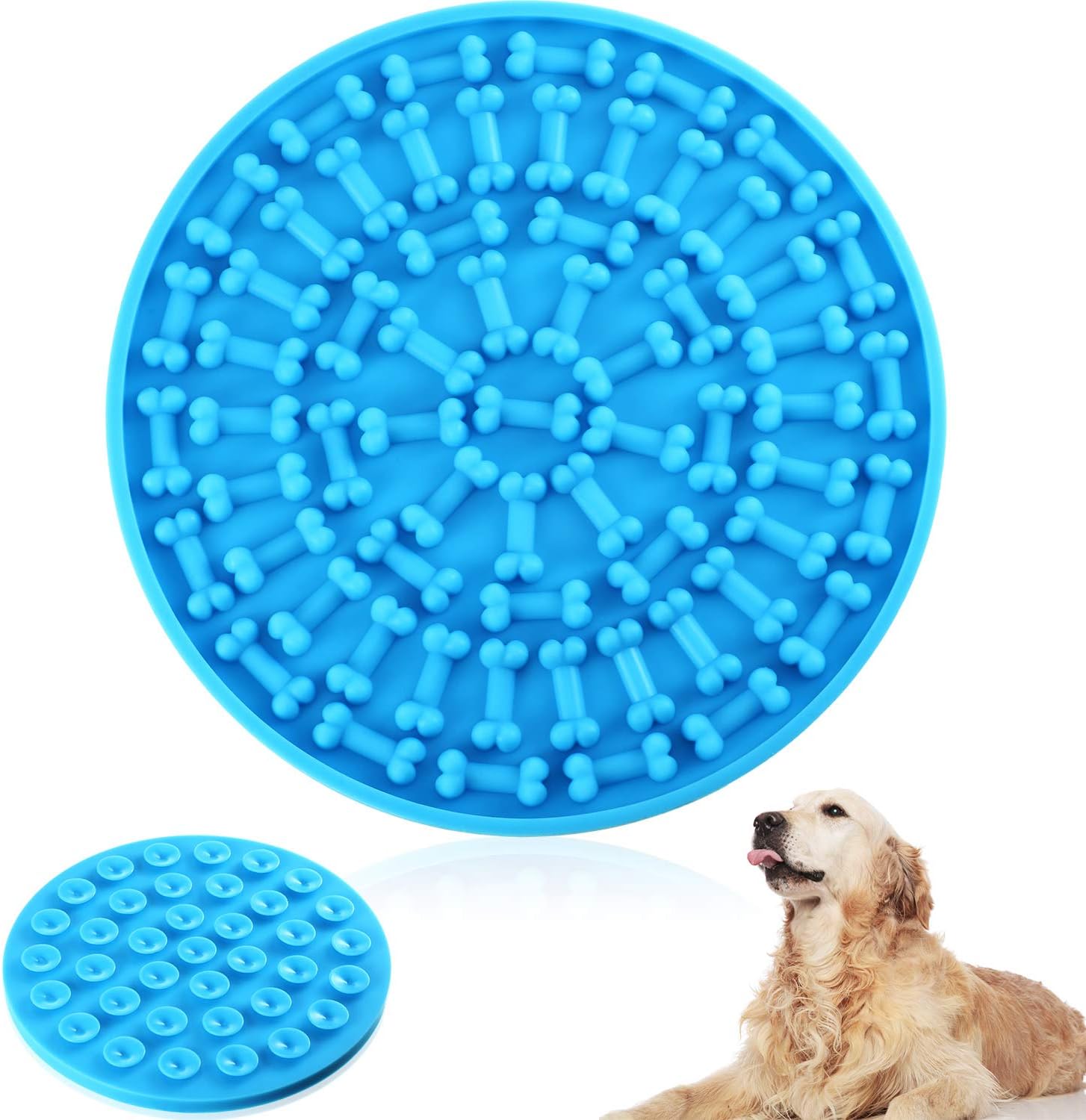 Dog Lick Mat Pad with Suction 1 Piece Puzzle Lick Mat