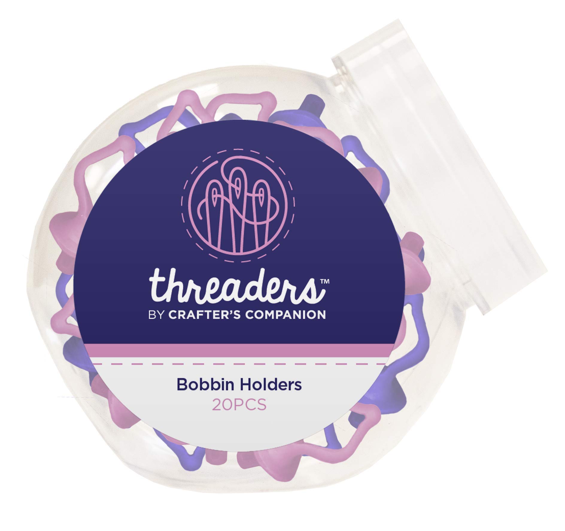 Threaders Silicone Bobbin Holders, Purple, One Size