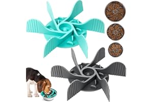 MOOONGEM 2 Pcs Dog Bowl Slow Feeder Insert, Cuttable Slow Feeder Dog Bowl Insert with Strong Suction Cups, Cat Dog Feeding Supplies, Slow Feeder for Most Dogs Bowl or Dogs Dish