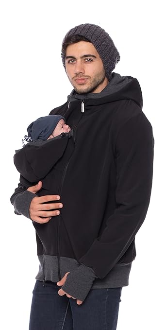Milchshake Tragejacke für Papa + Baby, Bauch/Rücken, Softshell Protectis