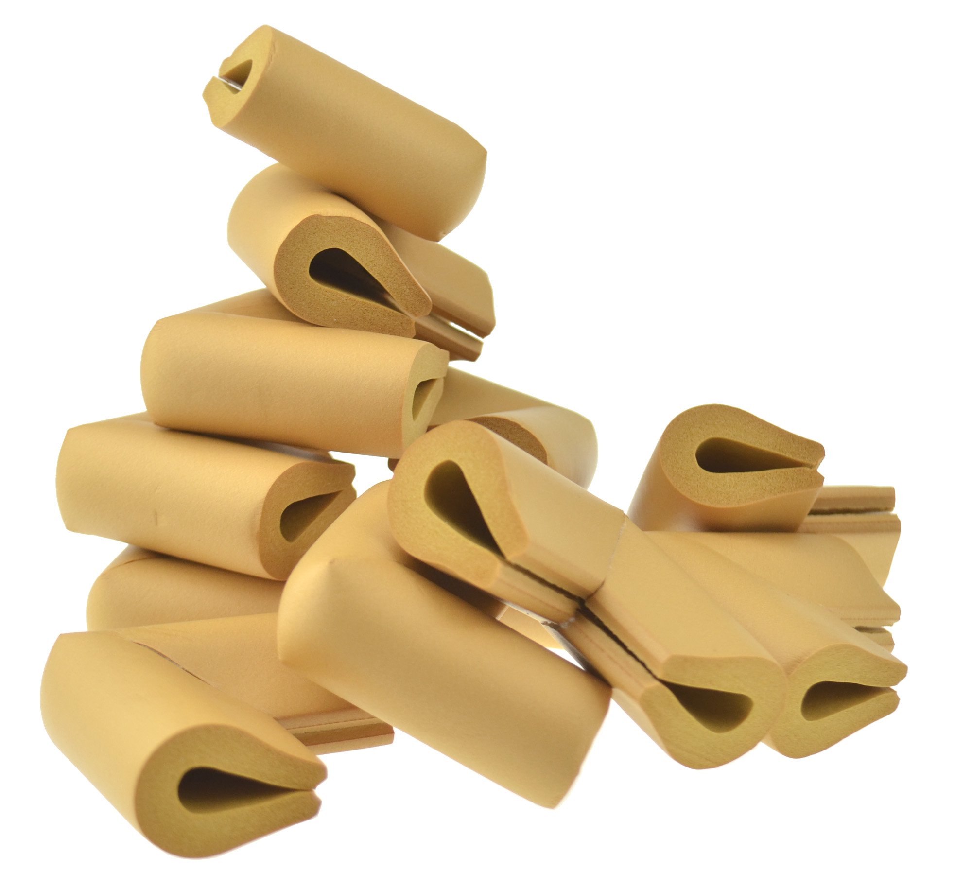 FiveSeasonStuff Table Corner Protectors for Kids | Baby Proofing and Child Safety with Peace of Mind | (Ginger) 12pcs Foam Guard Kit (for Glass Table U-Shape Double-Sided (Thickness: 5-8mm)