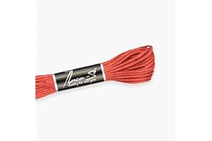 Premium Embroidery Thread Luca-S, 100% Giza Cotton, Oeko TEX Certified Stranded Cotton - 10 / DMC 351 / Anchor 10