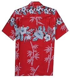 ALVISH Hawaiian Shirt 35 Mens Bamboo Tree Print