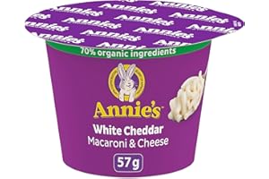 ANNIE'S - MACARONI AND CHEESE White Cheddar, No Artificial Flavours, No Synthetic Colours, 70% Organic Ingredients