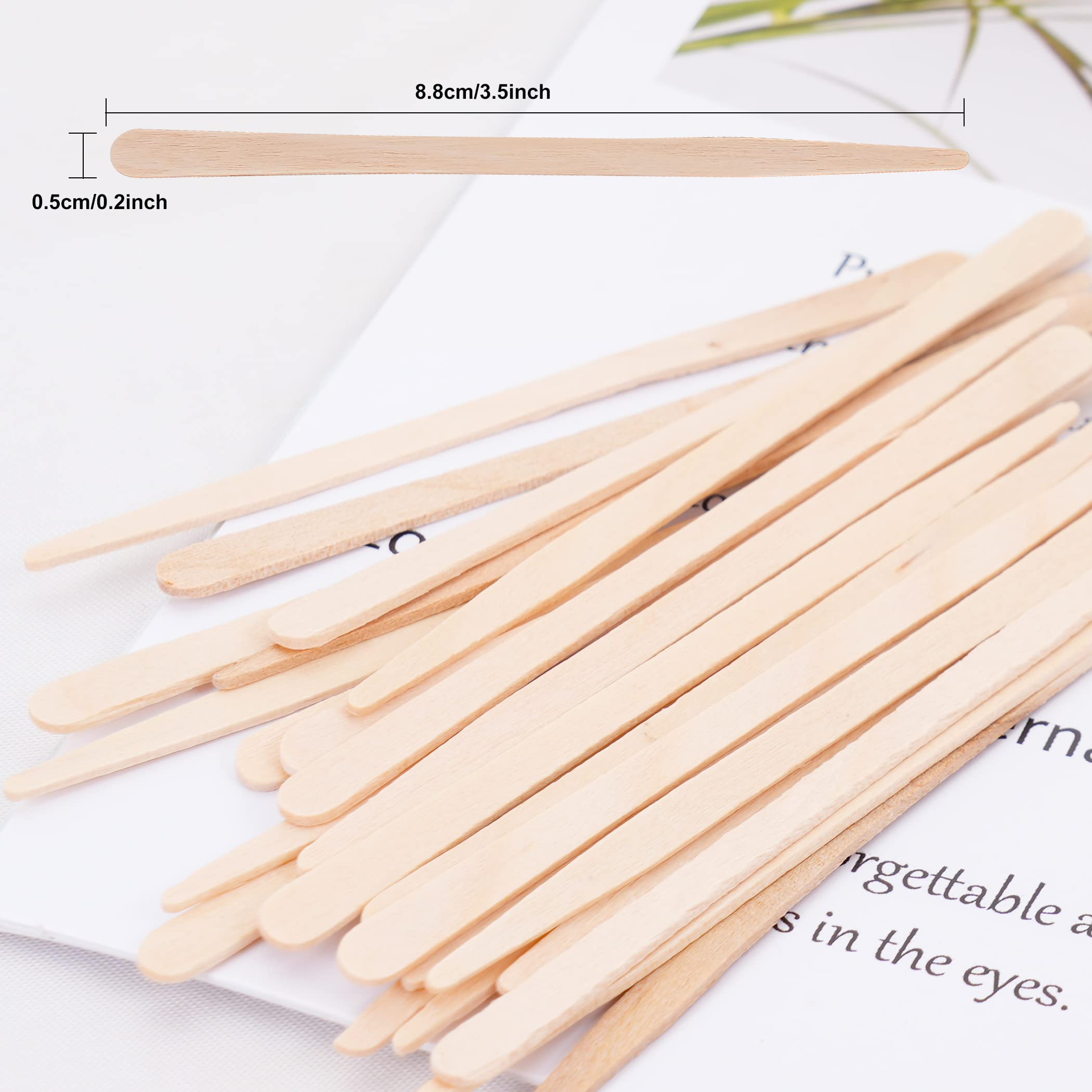 1200Pcs Eyebrow Wax Sticks Wood Waxing Sticks Wax Spatula Applicator for Body Hair Eyebrow Lip Nose Brow Removal