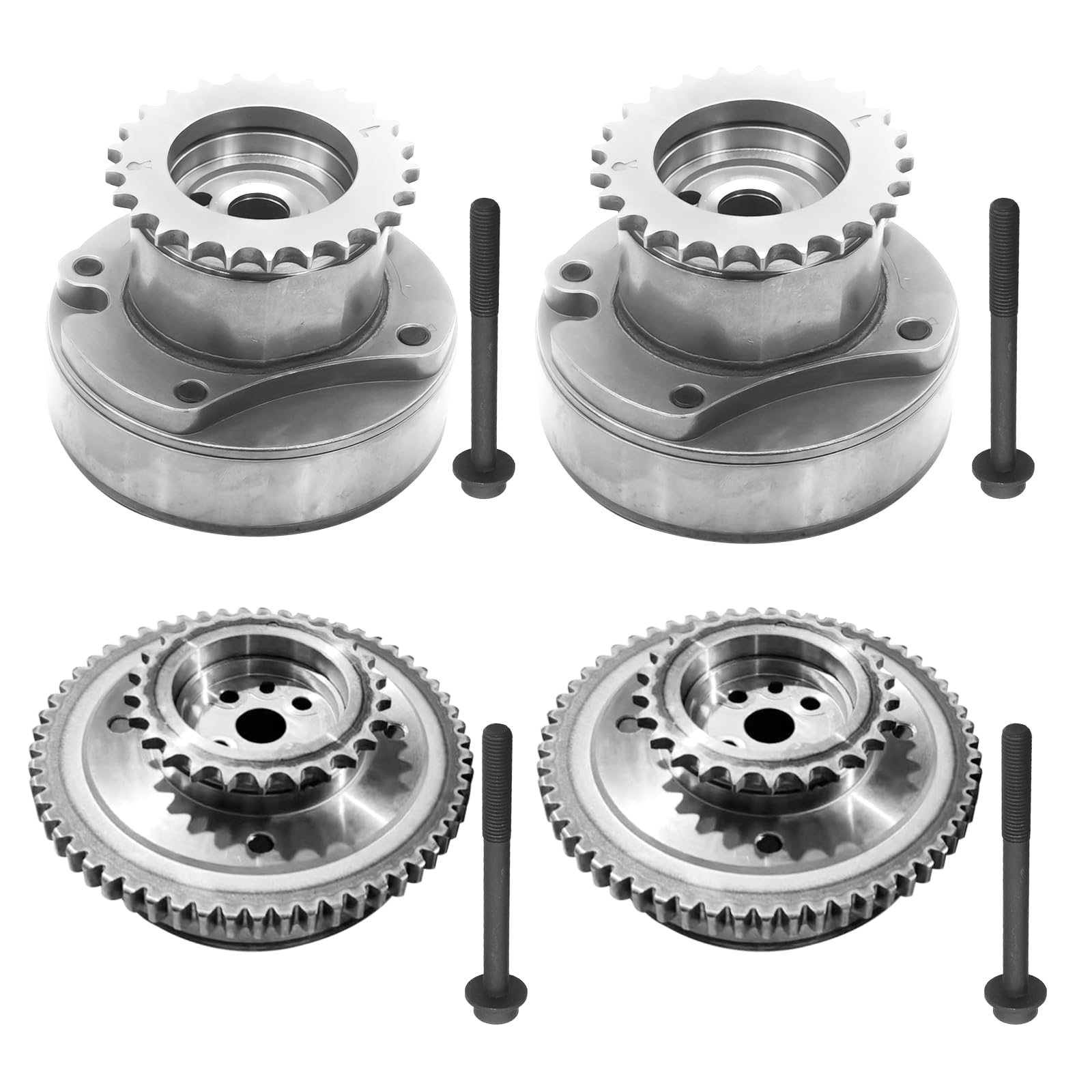 Photo 1 of AT4Z-6256-B 3.5L 3.7L 3.3L 4Pcs Intake ? Exhaust Cam Phaser VVT Sprocket Timing Camshaft Sprocket with Bolts for Ford Explorer F150 Edge Mustang, for Lincoln MKS MKX MKZLPNPMFX7772262
