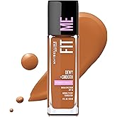 Maybelline Fit Me Dewy + Smooth Liquid Foundation Makeup, Mocha, 1 Count (Packaging May Vary)