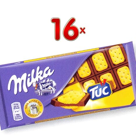 Milka Tafel Tuc 16 X 87g Packung Vollmilch Mit Tuc Cracker