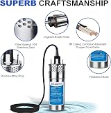 DCHOUSE 12V Stainless Steel Solar Well Pump 3.2GPM 120W Panel Garden Farm view 6