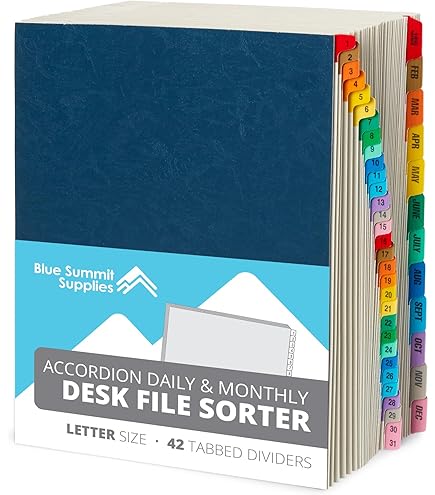 Amazon.com : Blue Summit Expanding 1-31 Desk File Sorter, 31 Day