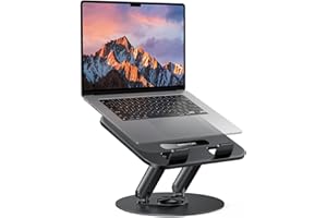 Laptop Stand for Desk 360 Rotating, OMOTON Ergonomic Computer Stand Adjustable Portable Laptop Riser Compatible with MacBook 