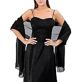 changyexi Chiffon Shawl for Women Formal, Elegant Shawls and Wraps for Evening Dresses, 1920s Soft Wedding Brides Scarf