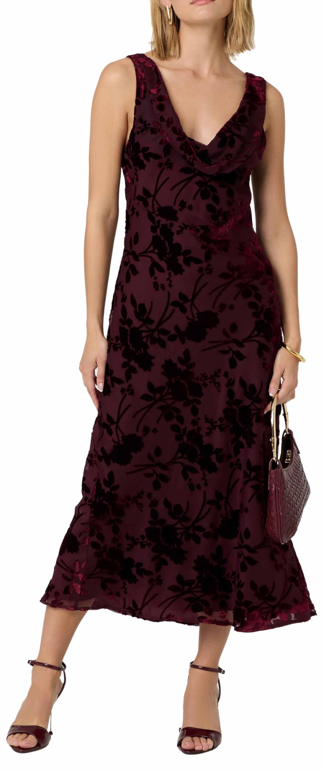 Photo 1 of ASTR The Label Women's Floris Dress, Wine, L