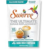 Swerve Zero Calorie Allulose Blend Granular Sugar Replacement Sweetener, No Sugar Alcohol, Keto Friendly, Erythritol Free, 12