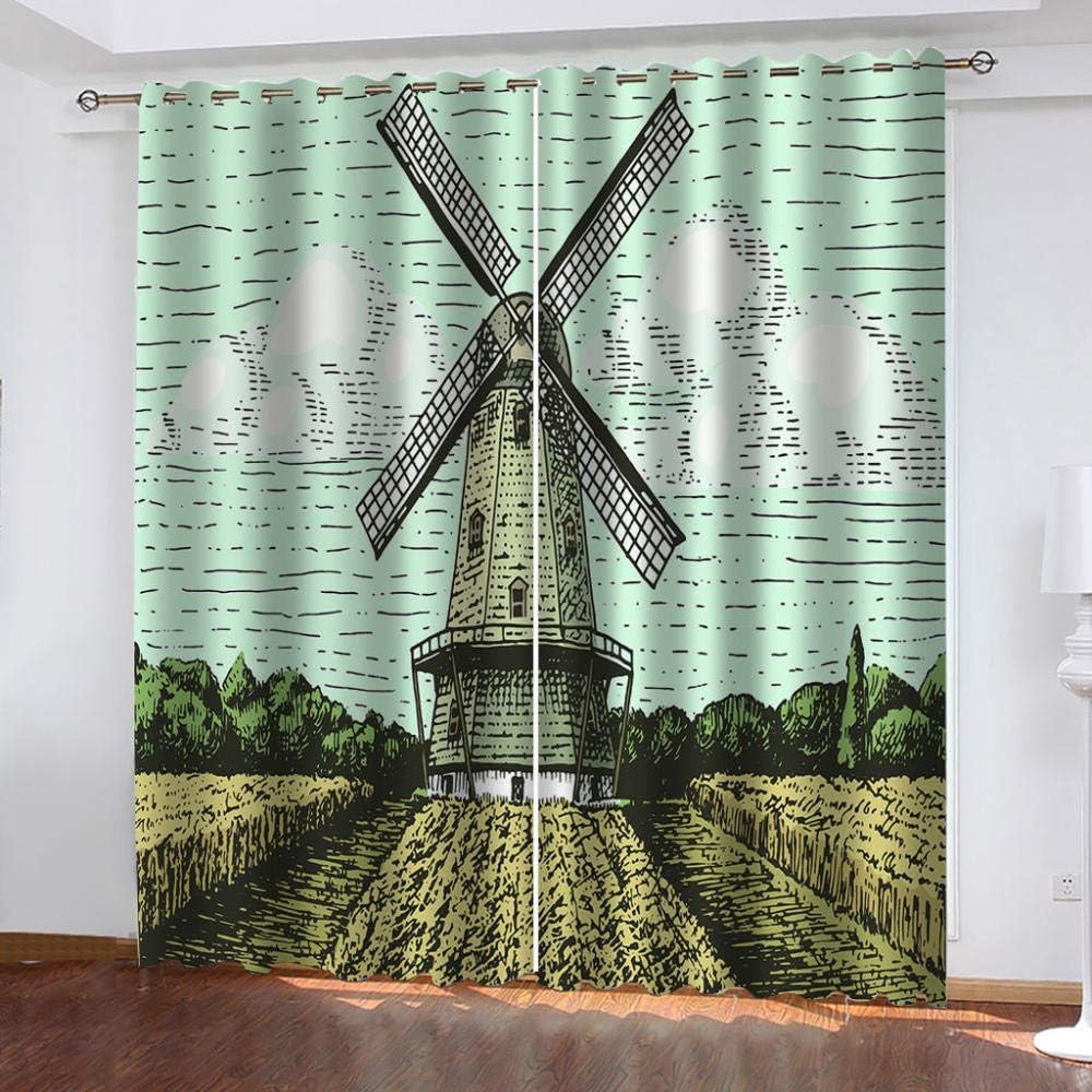 no brand Cortinas 3D De Dormitorio De Niñosmolino,100% Poliéster