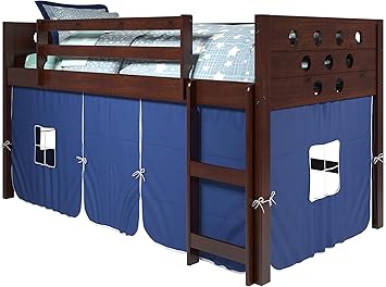low loft bed with tent