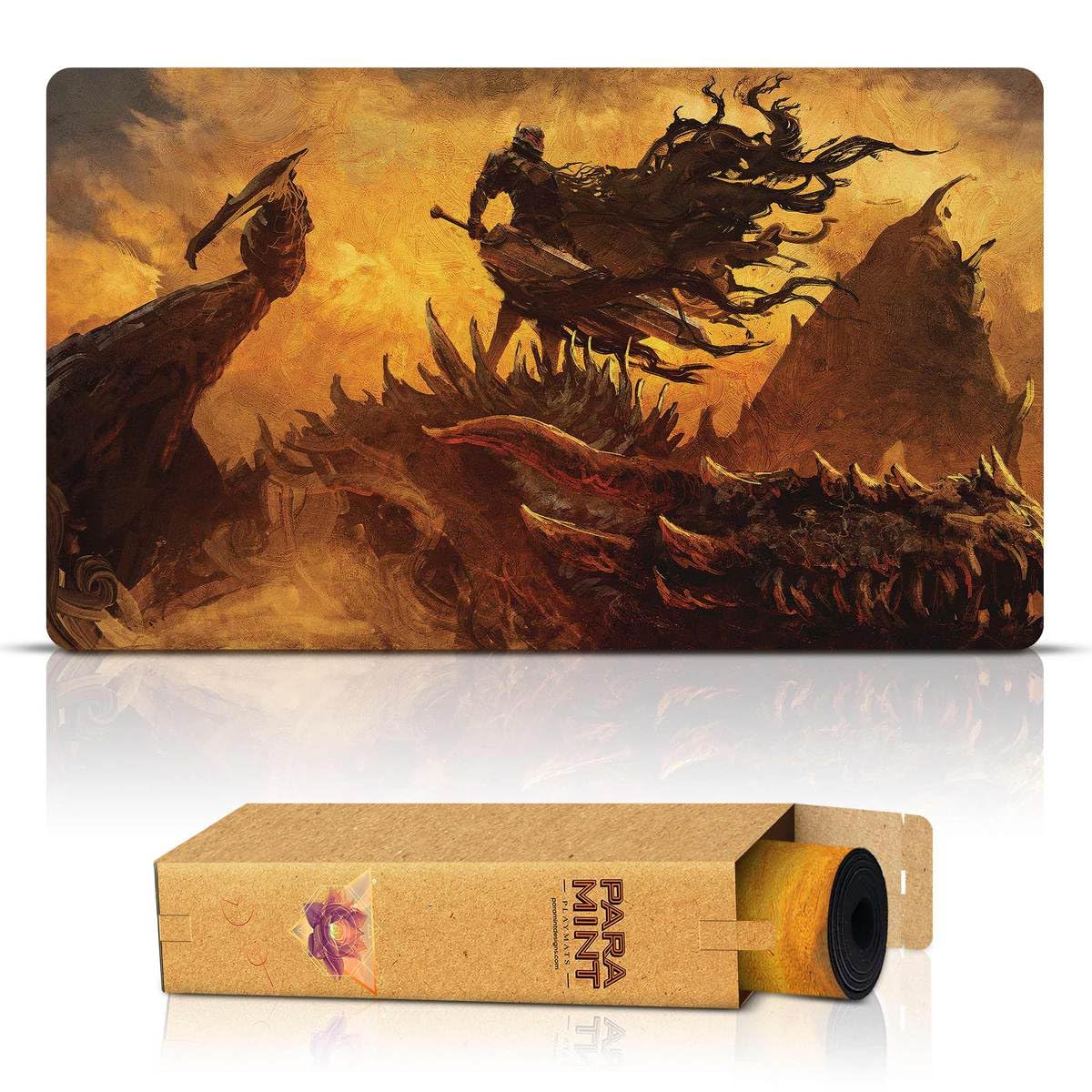 Paramint Dragon Slayer (Stitched) - MTG Playmat by Anato Finnstark, Berserk Anime - Compatible with Magic The Gathering Playmat - Play MTG, YuGiOh, TCG - Original Play Mat Art Designs & Accessories