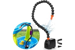 FEOXSHAL Water Table Pump, Pump and Splash Shady Oasis, Summer Outdoor Splash Table Toys for Kids, Water Table Accessories