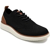 AKADEMIKS Mens Olney Wingtip Knit Oxford, Sleek Breathable Dress Shoes