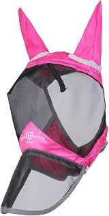 Harrison Howard CareMaster Pro Luminous Horse Fly Mask Large Eye Space Long view 2