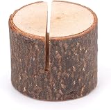 Tosnail Rustic Wood Place Card Holders Set of 50 with Kraft Cards view 3
