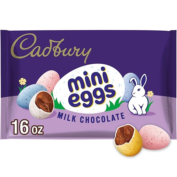 CADBURY MINI EGGS MILK CHOCOLATE, EASTER CANDY BAG, 16 OZ