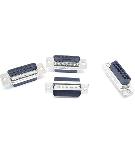 DB15 15-Pin Male Solder Cup Connector With Plastic Hood & Hardware - DB-15M