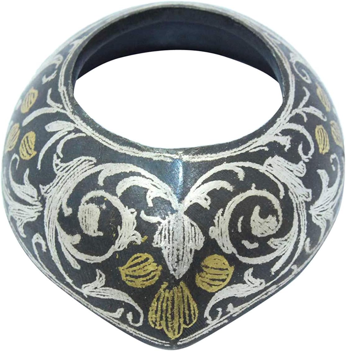 PH Artistic Handmade Steel Silver Gold Wire Work Thumb Archery Ring Bow Shooting Protector