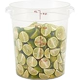 Cambro 4 Quart (QT) Food Storage Container (No Lid) - Restaurant Food Grade Bucket - for Dough Proofing and Brining (Translucent)