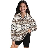 Pensura Girls Half Zip Sweatshirt Loose Long Sleeve Pullover Crop Tops for Sports and Daily Wear