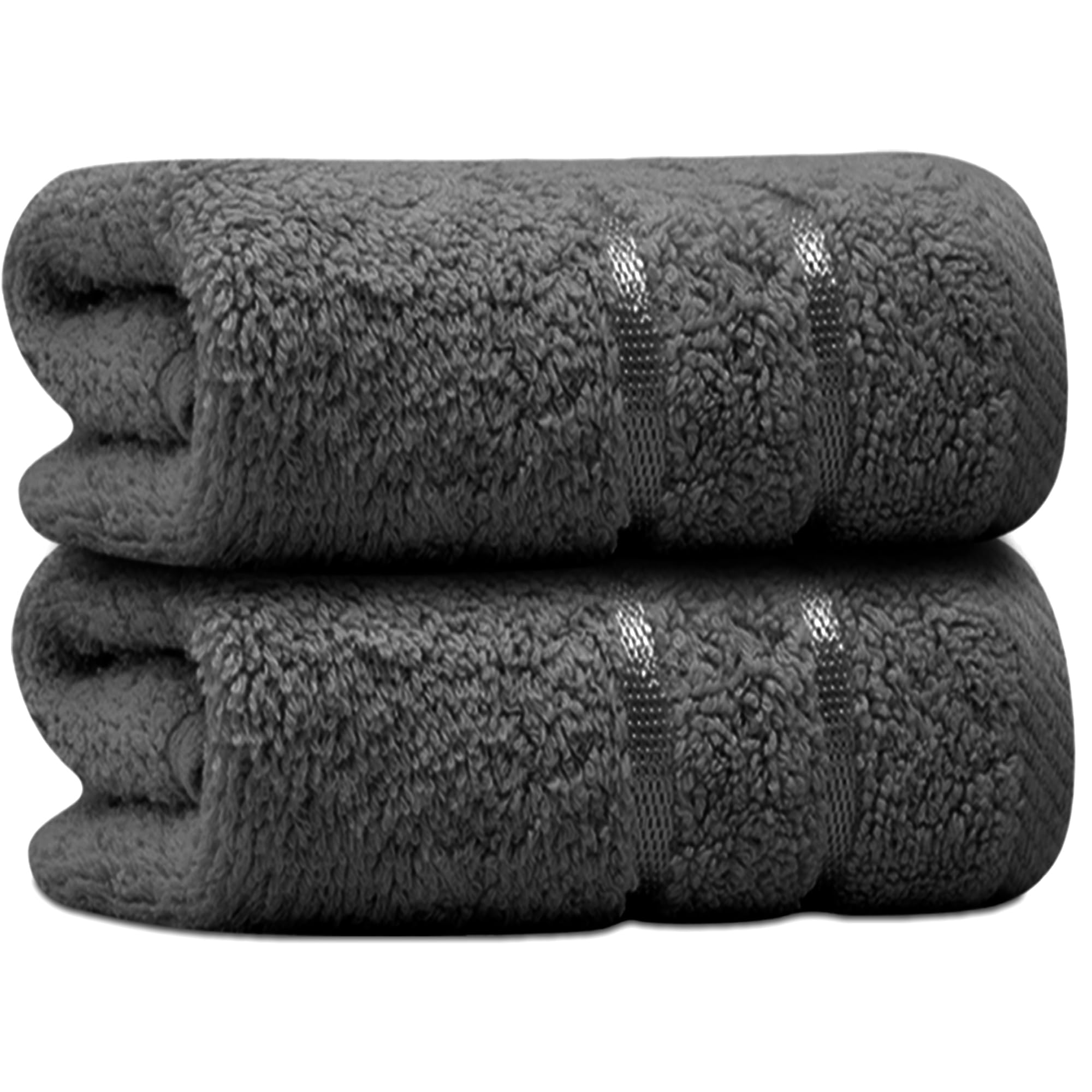 Towelogy® Cotton Washcloths 650GSM Face Towels Flannels Soft Muslin Cloths Machine Washable 30cmx30cm (Charcoal Grey 650gsm, Pack Of 2)