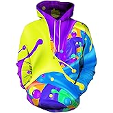 Yasswete Unisex Men's and Women's Novelty Hoodies 3D Fashion Digital Print Pullover Hooded Sweatshirts with Pockets