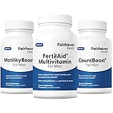 Fairhaven Health FertilAid for Men, MotilityBoost, and Countboost Combo | Fertility Supplements for Men | Male Fertility Supplement with Conception for him Prenatal Vitamin