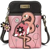 CHALA Bird Collection Cell Phone Crossbody Purse-Women PU Leather/Canvas Multicolor Handbag with Adjustable Strap